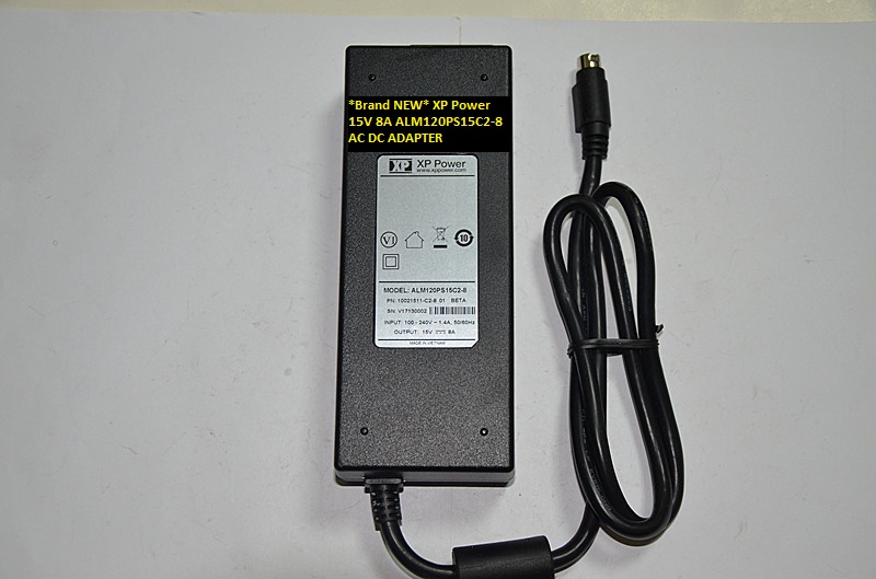 *Brand NEW* XP Power ALM120PS15C2-8 15V 8A AC DC ADAPTER